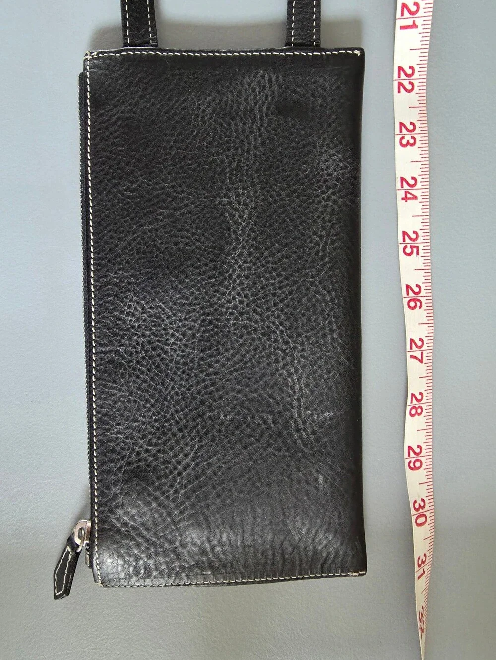 Dooney & Bourke Black Pebbled Leather Crossbody Pouch Bag